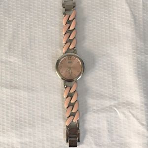 Powder Pink enameled watch